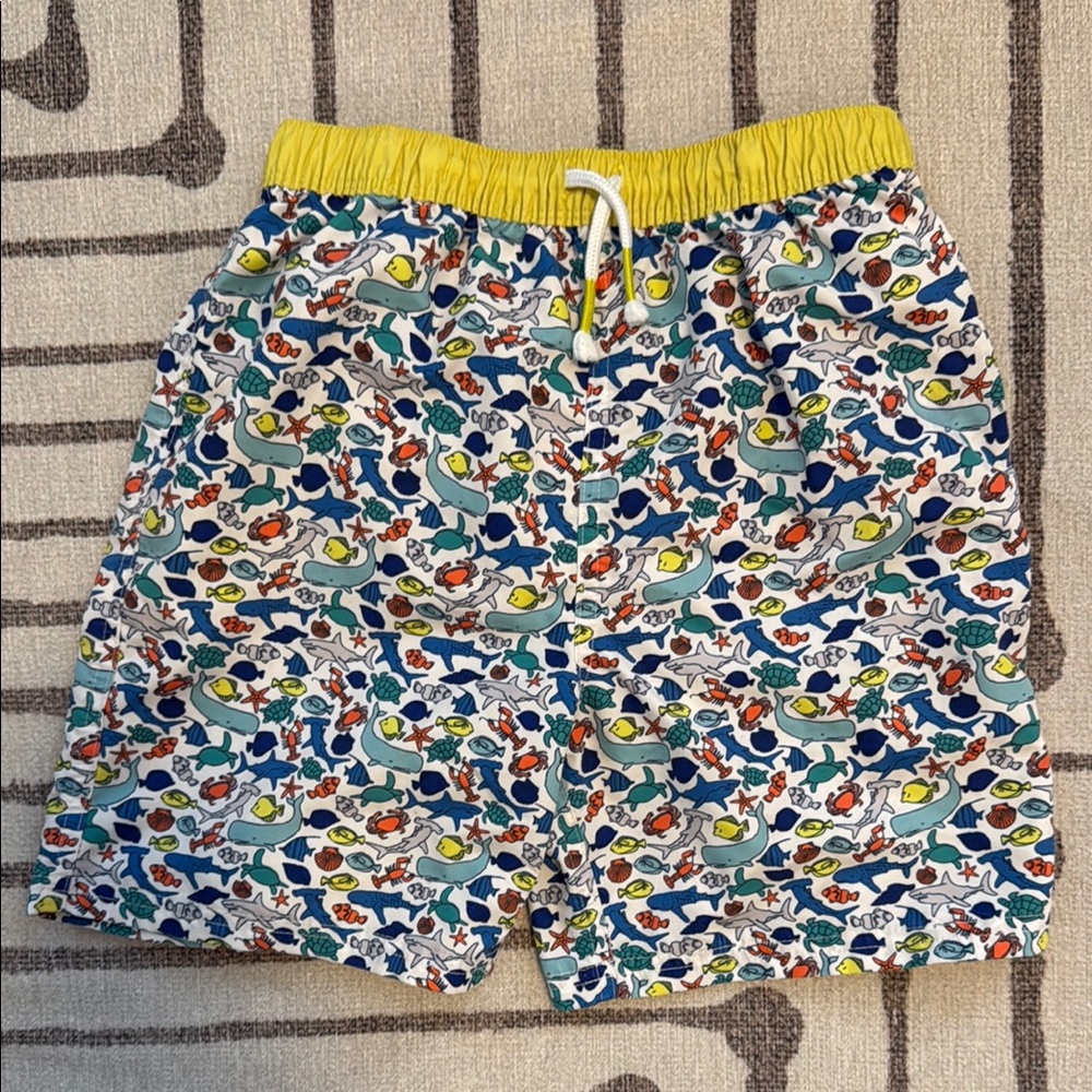EUC Mini Boden swim trunks elastic band adjustable 9-10y